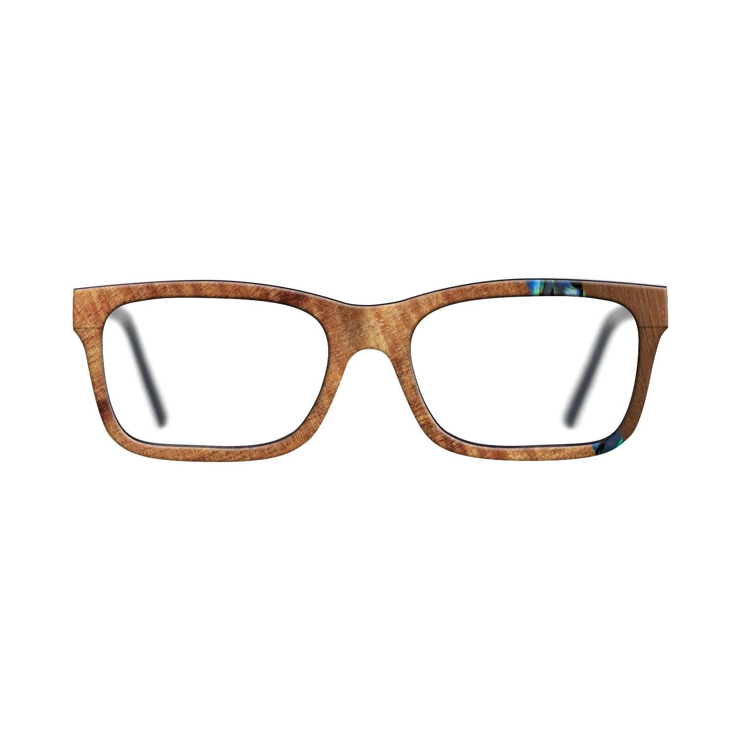 Fumed Oak,Koa,Wenge,Abalone Shell: Wedge - The Sage - Rectangle - 1407 - SIRIS wood optic