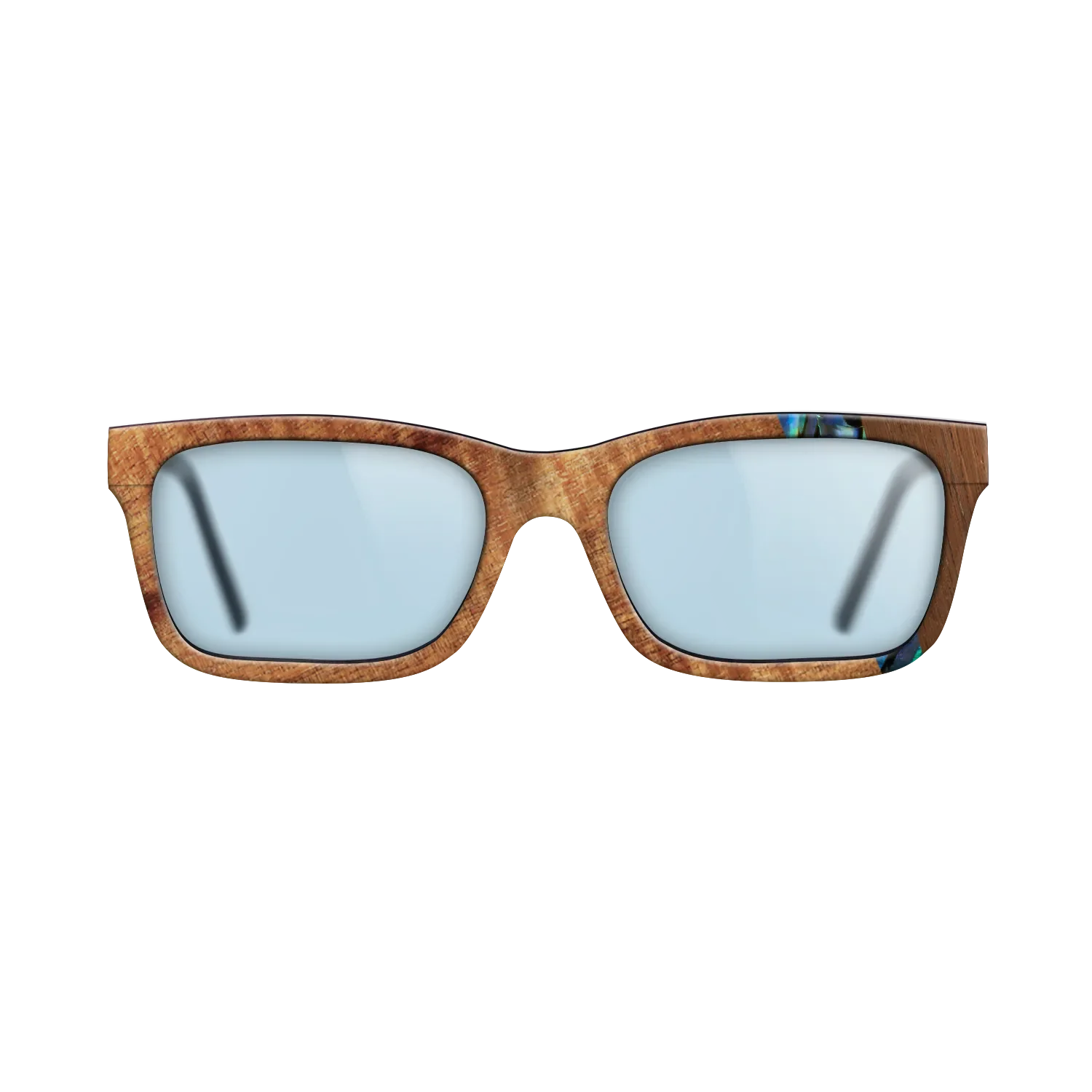 Fumed Oak,Koa,Wenge,Abalone Shell: Wedge - The Sage - Rectangle - 1407 - SIRIS wood optic