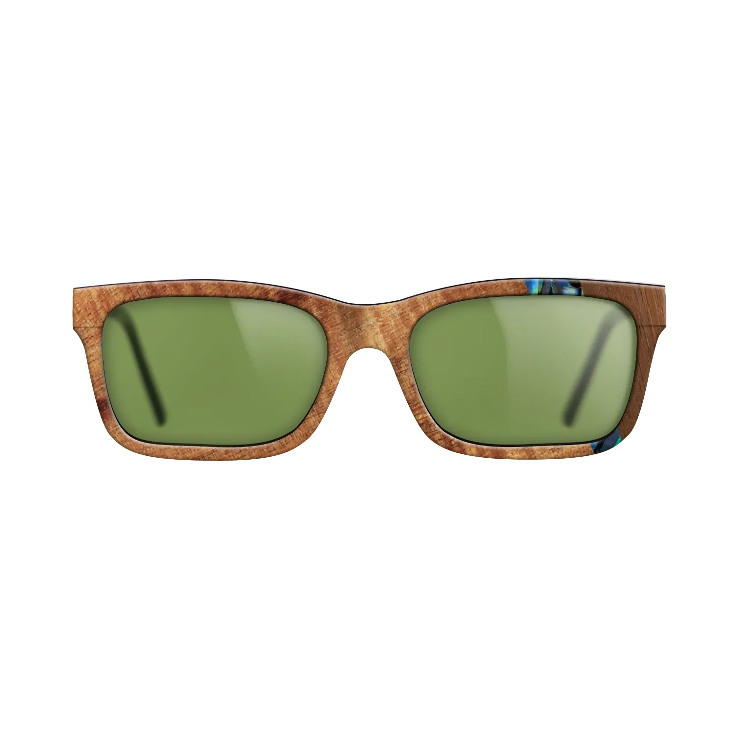 Fumed Oak,Koa,Wenge,Abalone Shell: Wedge - The Sage - Rectangle - 1407 - SIRIS wood optic