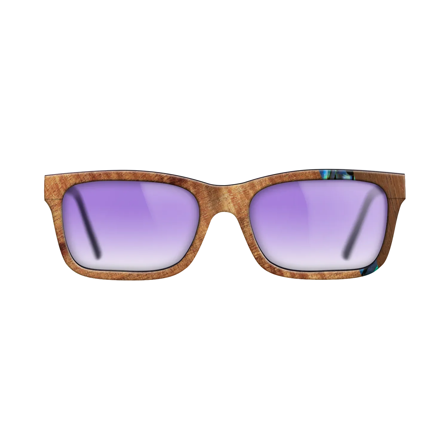 Fumed Oak,Koa,Wenge,Abalone Shell: Wedge - The Sage - Rectangle - 1407 - SIRIS wood optic