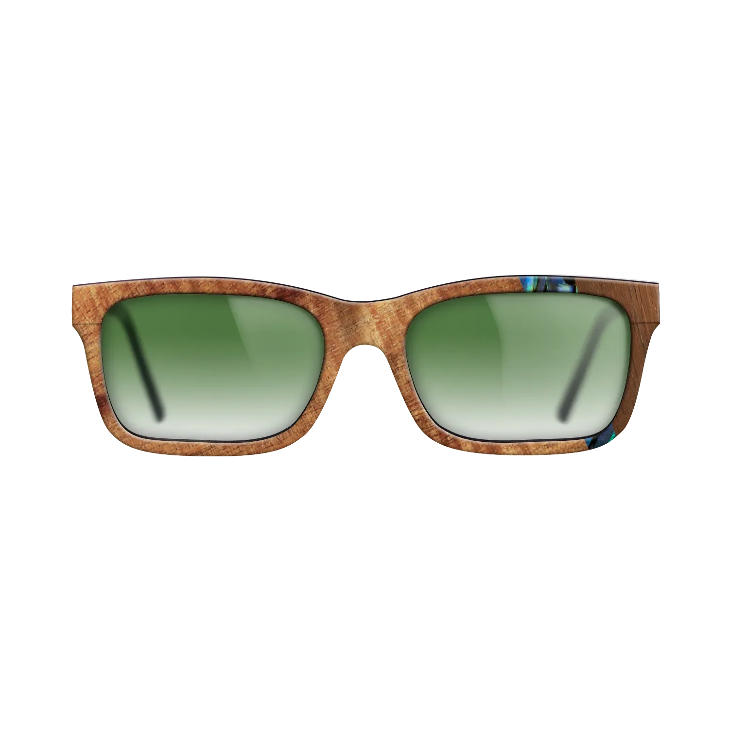 Fumed Oak,Koa,Wenge,Abalone Shell: Wedge - The Sage - Rectangle - 1407 - SIRIS wood optic