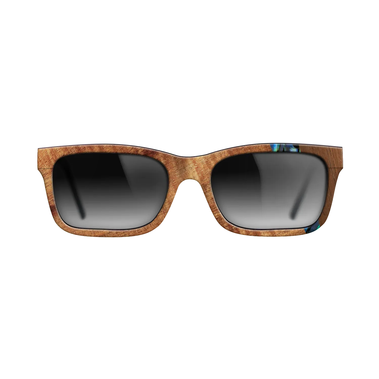 Fumed Oak,Koa,Wenge,Abalone Shell: Wedge - The Sage - Rectangle - 1407 - SIRIS wood optic