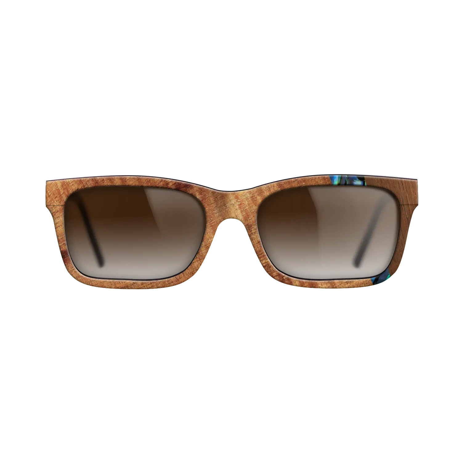 Fumed Oak,Koa,Wenge,Abalone Shell: Wedge - The Sage - Rectangle - 1407 - SIRIS wood optic