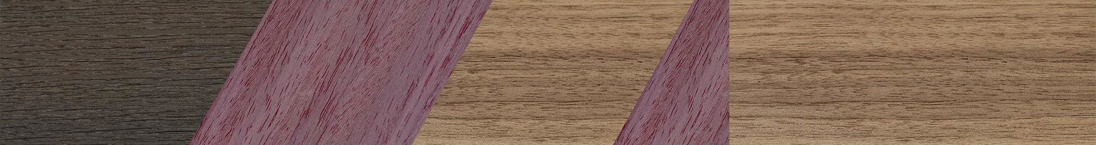 Fumed Oak,Walnut: Straight Grain,Poplar Dyed: Purple: Angle Cut - The Rebel - Round - 1710 - SIRIS wood optic