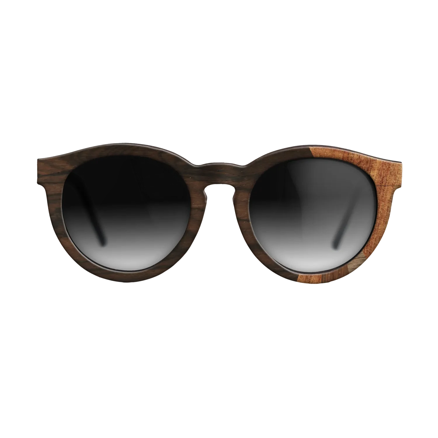 Ziricote Dark Quartered,Koa,Walnut Claro Dark,Walnut: Straight Grain,Walnut Claro Light: Fractal - The Rebel - Round - SIRIS wood optic