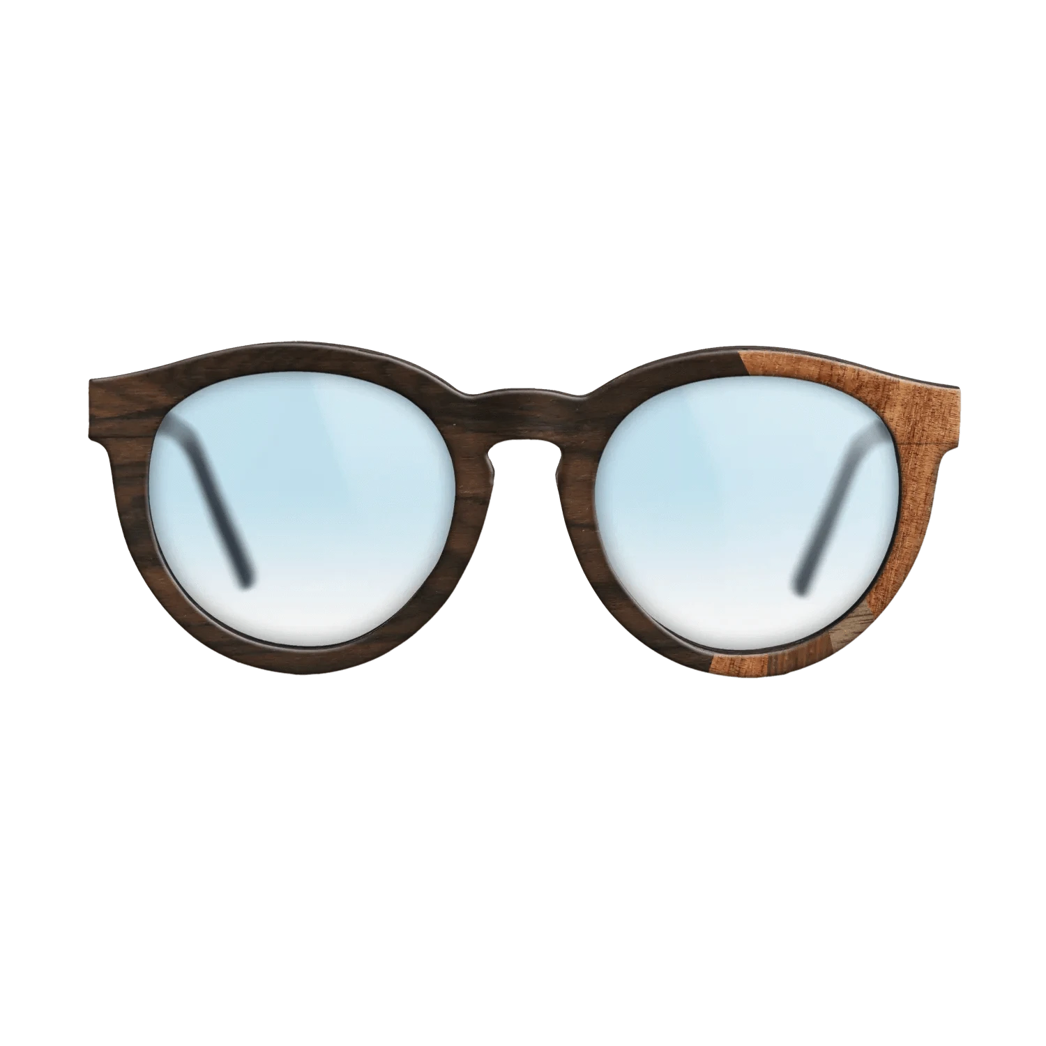 Ziricote Dark Quartered,Koa,Walnut Claro Dark,Walnut: Straight Grain,Walnut Claro Light: Fractal - The Rebel - Round - SIRIS wood optic