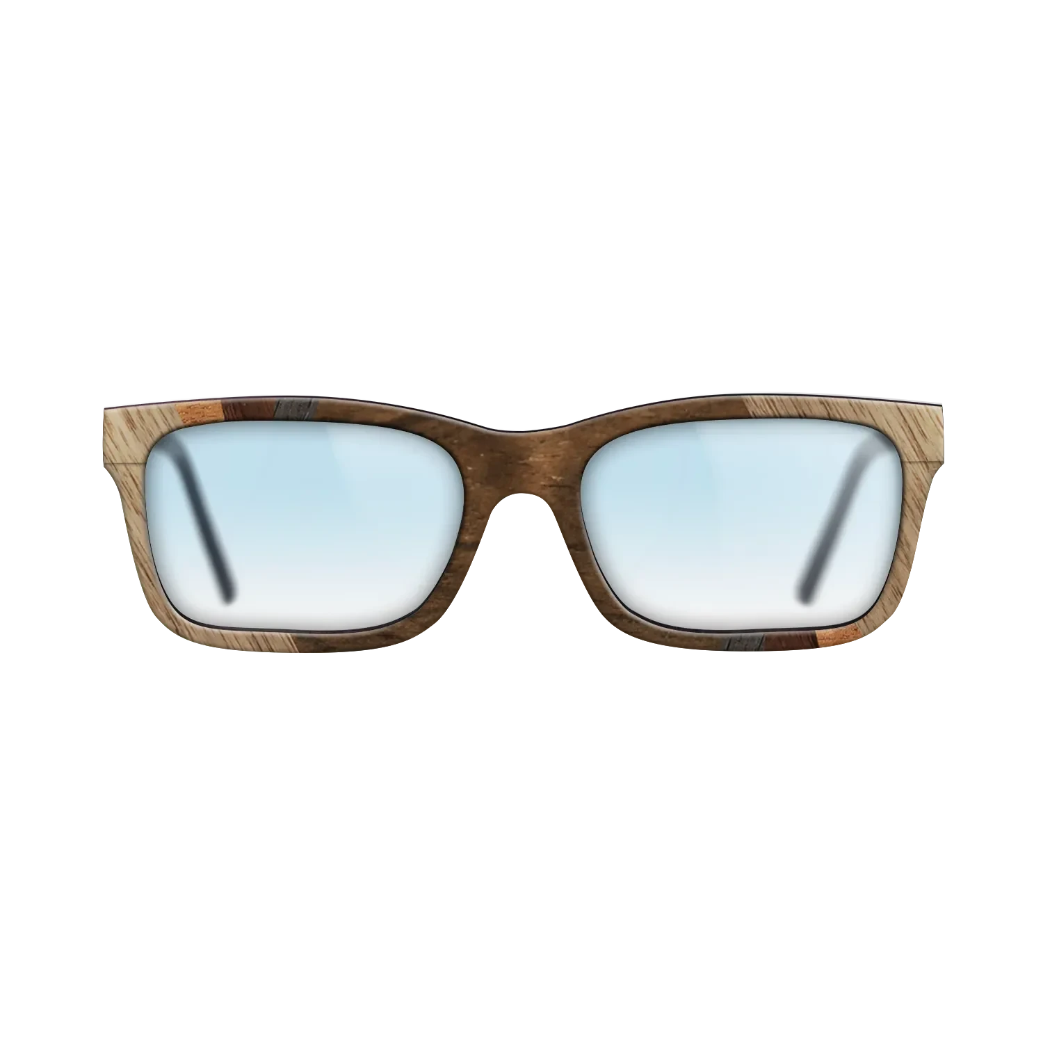 Ziricote Dark Quartered,Walnut: Straight Grain,Koa,Walnut Claro Light: Fractal - The Sage - Rectangle - SIRIS wood optic