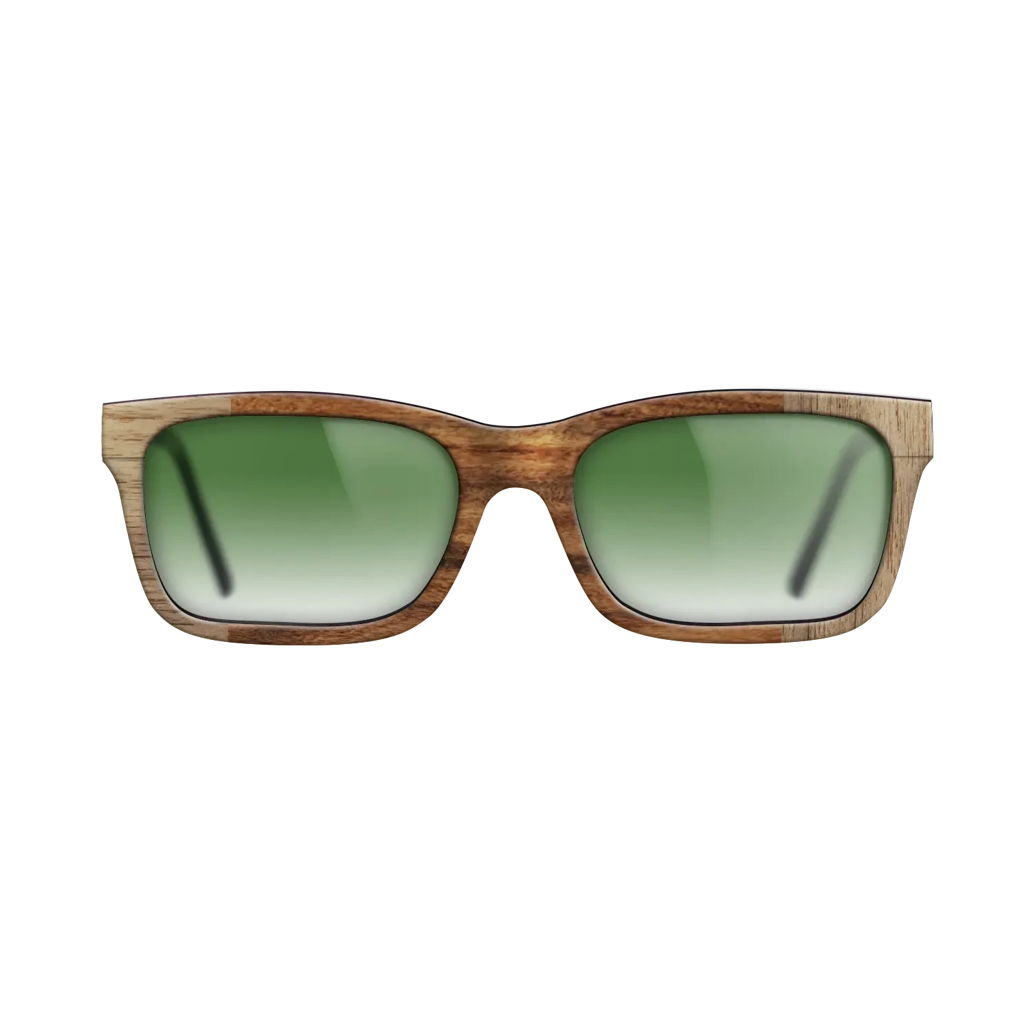 Walnut: Straight Grain,Santos Rosewood Light: Bauhaus - The Sage - Rectangle - SIRIS wood optic