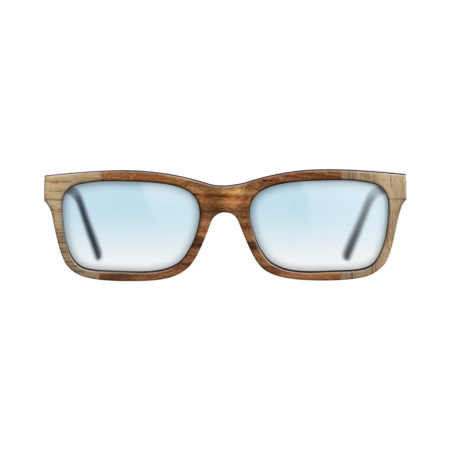 Walnut: Straight Grain,Santos Rosewood Light: Bauhaus - The Sage - Rectangle - SIRIS wood optic