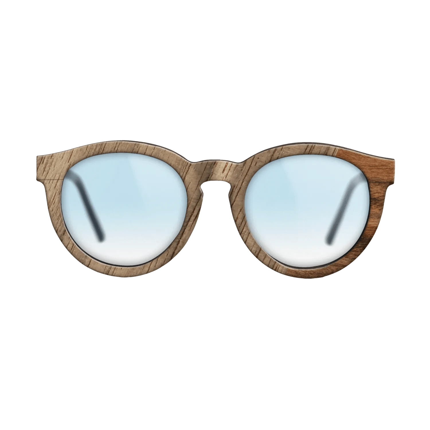 Walnut: Straight Grain,Santos Rosewood Light: Dicut - The Rebel - Round - SIRIS wood optic