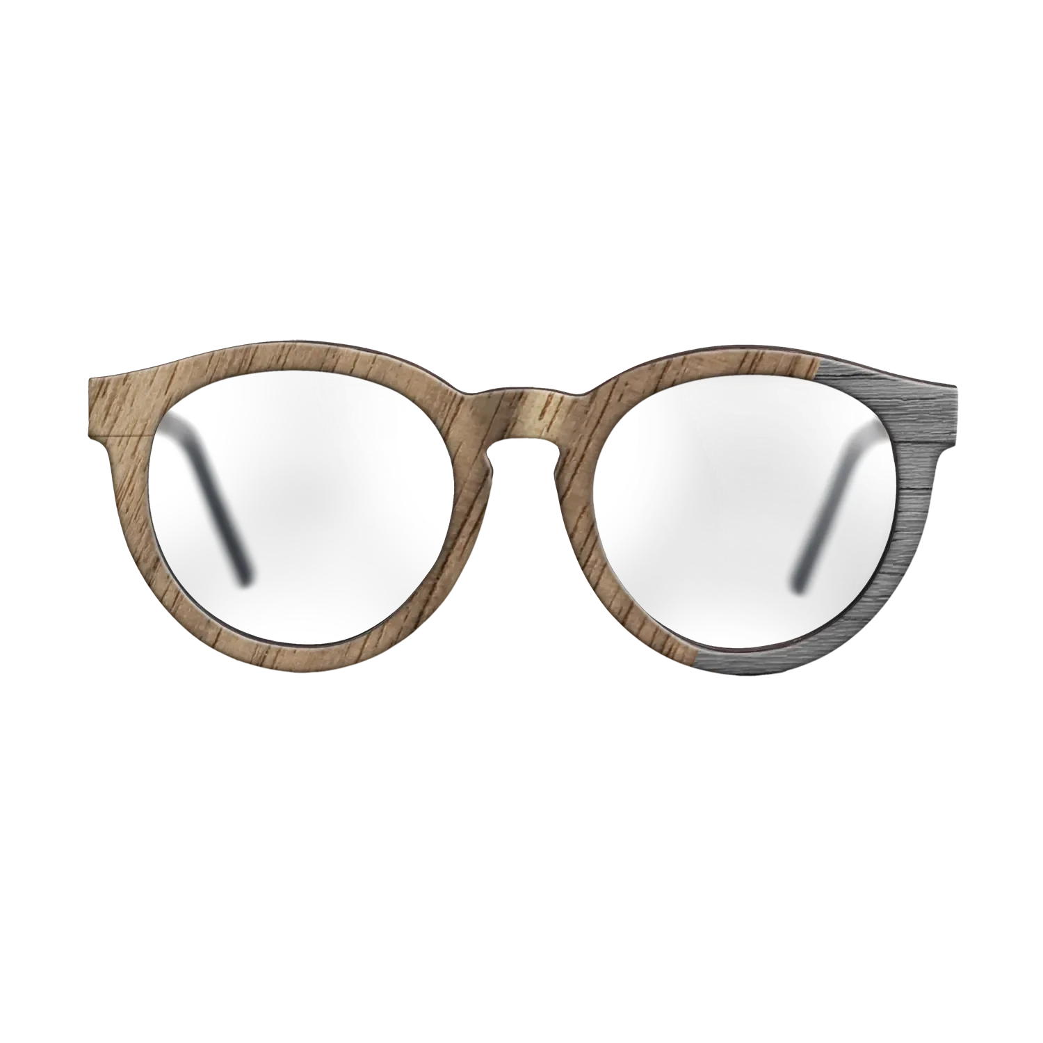 Walnut: Straight Grain,Poplar Dyed: Grey: Dicut - The Rebel - Round - SIRIS wood optic