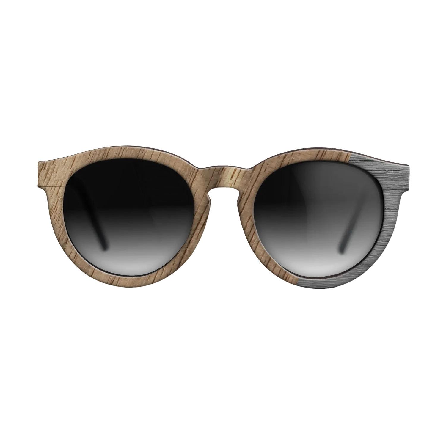 Walnut: Straight Grain,Poplar Dyed: Grey: Dicut - The Rebel - Round - SIRIS wood optic