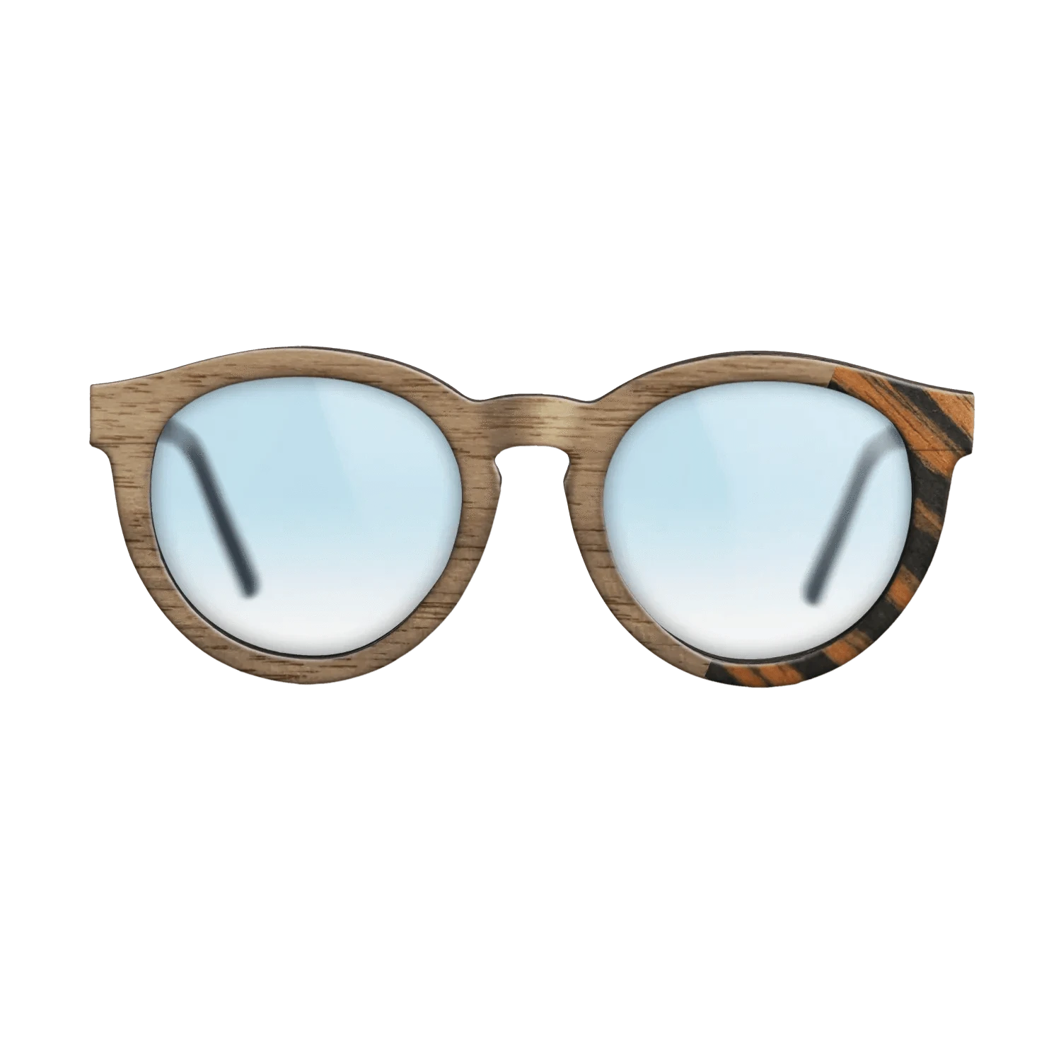 Walnut: Straight Grain,Italian Ebony: Dicut - The Rebel - Round - SIRIS wood optic