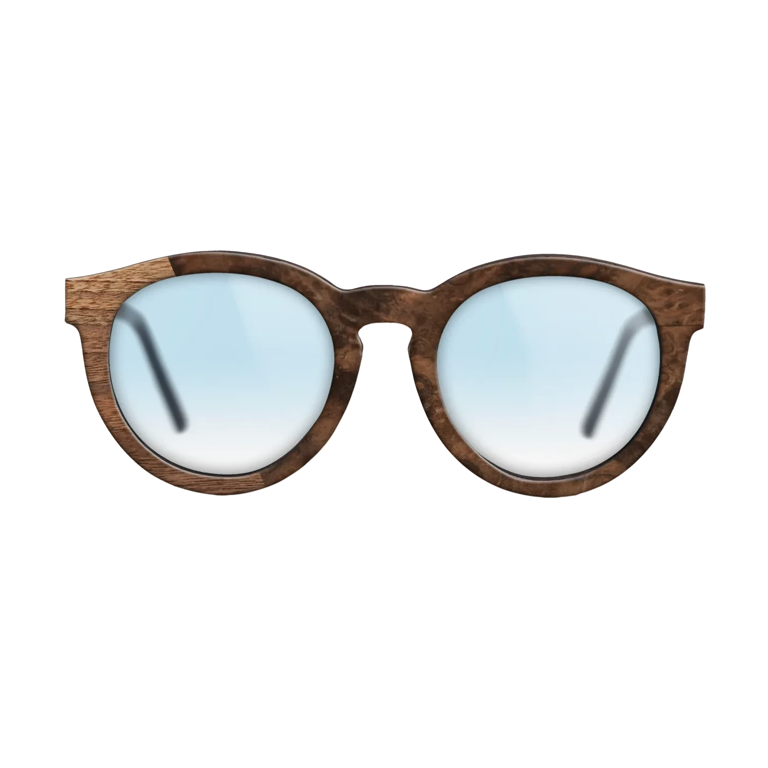 Walnut Claro Light,Walnut Burl: Bauhaus - The Rebel - Round - SIRIS wood optic