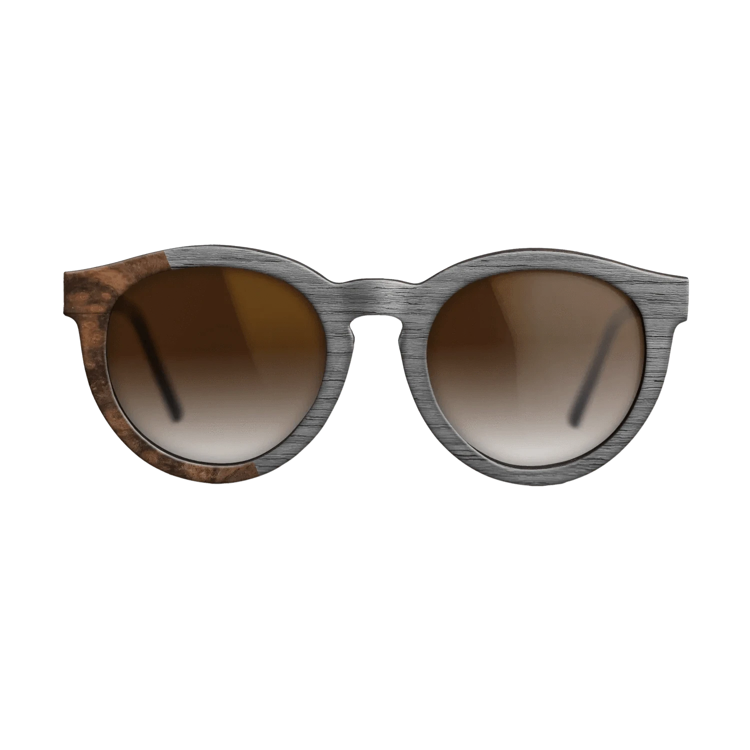 Poplar Dyed: Grey,Walnut Burl: Bauhaus - The Rebel - Round - 700 - SIRIS wood optic