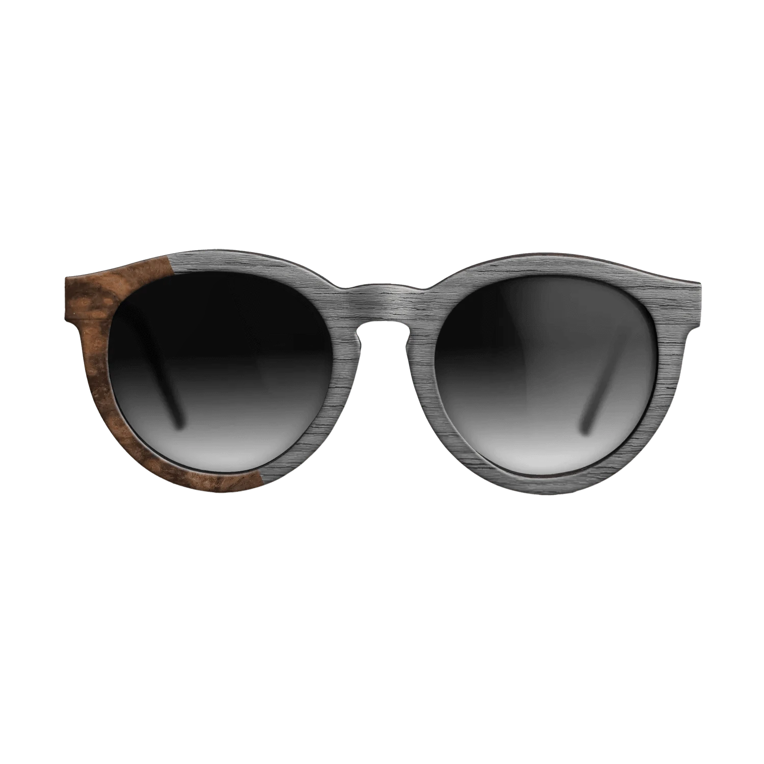 Poplar Dyed: Grey,Walnut Burl: Bauhaus - The Rebel - Round - 700 - SIRIS wood optic