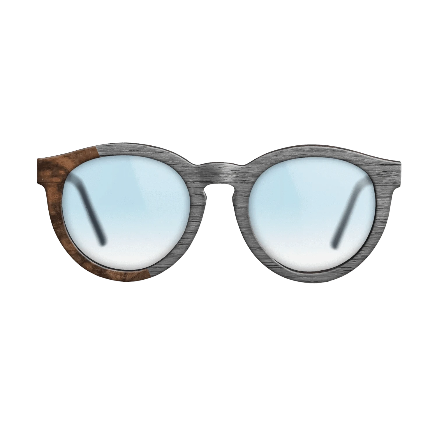 Poplar Dyed: Grey,Walnut Burl: Bauhaus - The Rebel - Round - 700 - SIRIS wood optic