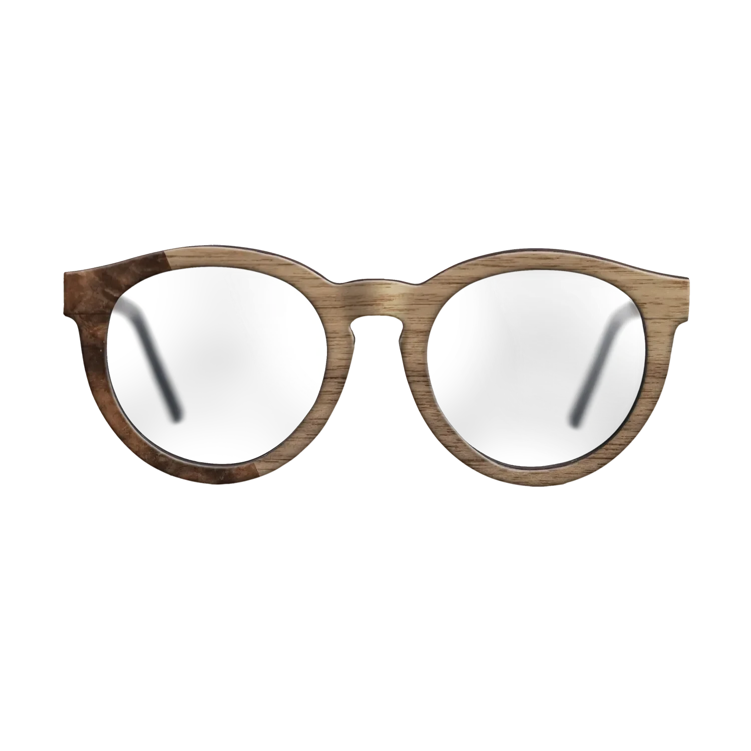 Walnut: Straight Grain,Walnut Burl: Bauhaus - The Rebel - Round - 1873 - SIRIS wood optic