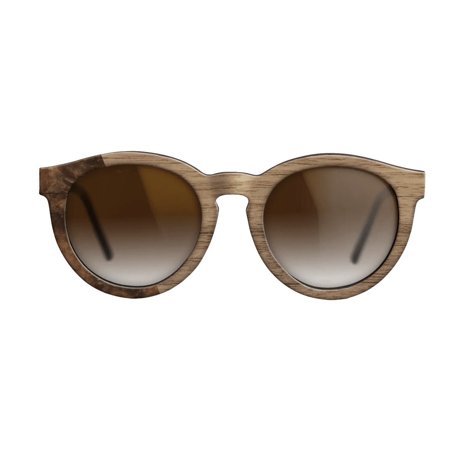 Walnut: Straight Grain,Walnut Burl: Bauhaus - The Rebel - Round - 1873 - SIRIS wood optic