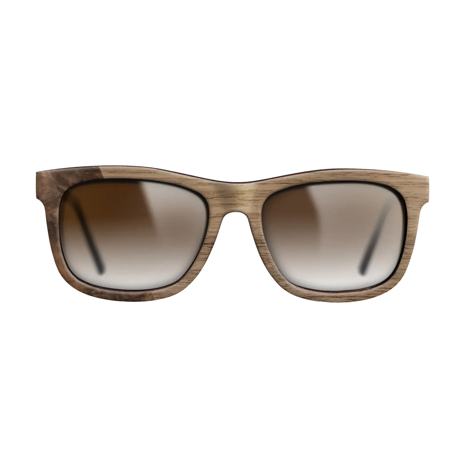 Walnut: Straight Grain,Walnut Burl: Bauhaus - The Hero - Square - 1873 - SIRIS wood optic