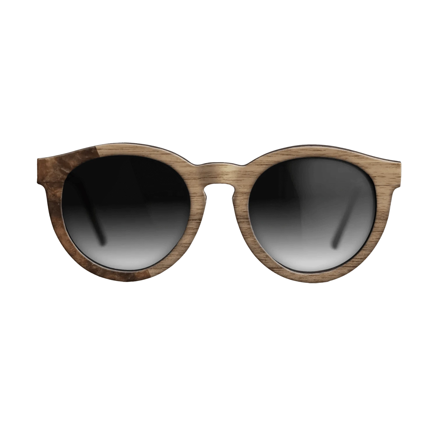 Walnut: Straight Grain,Walnut Burl: Bauhaus - The Rebel - Round - 1873 - SIRIS wood optic