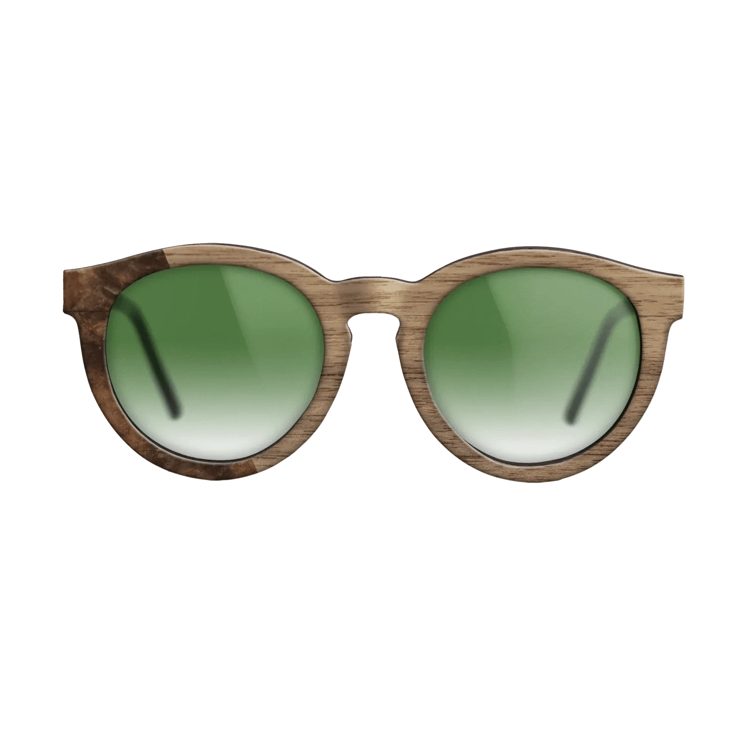 Walnut: Straight Grain,Walnut Burl: Bauhaus - The Rebel - Round - 1873 - SIRIS wood optic