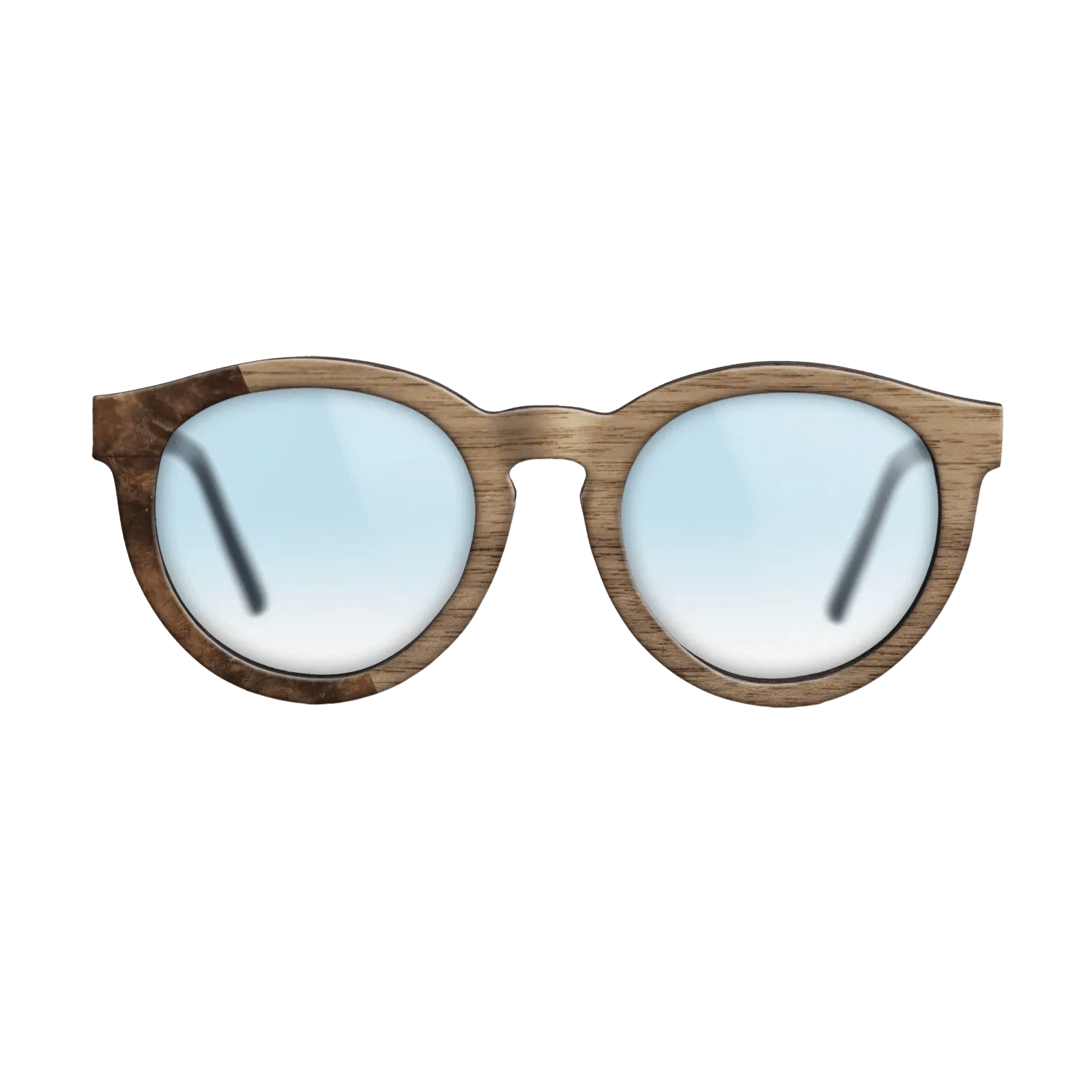 Walnut: Straight Grain,Walnut Burl: Bauhaus - The Rebel - Round - 1873 - SIRIS wood optic