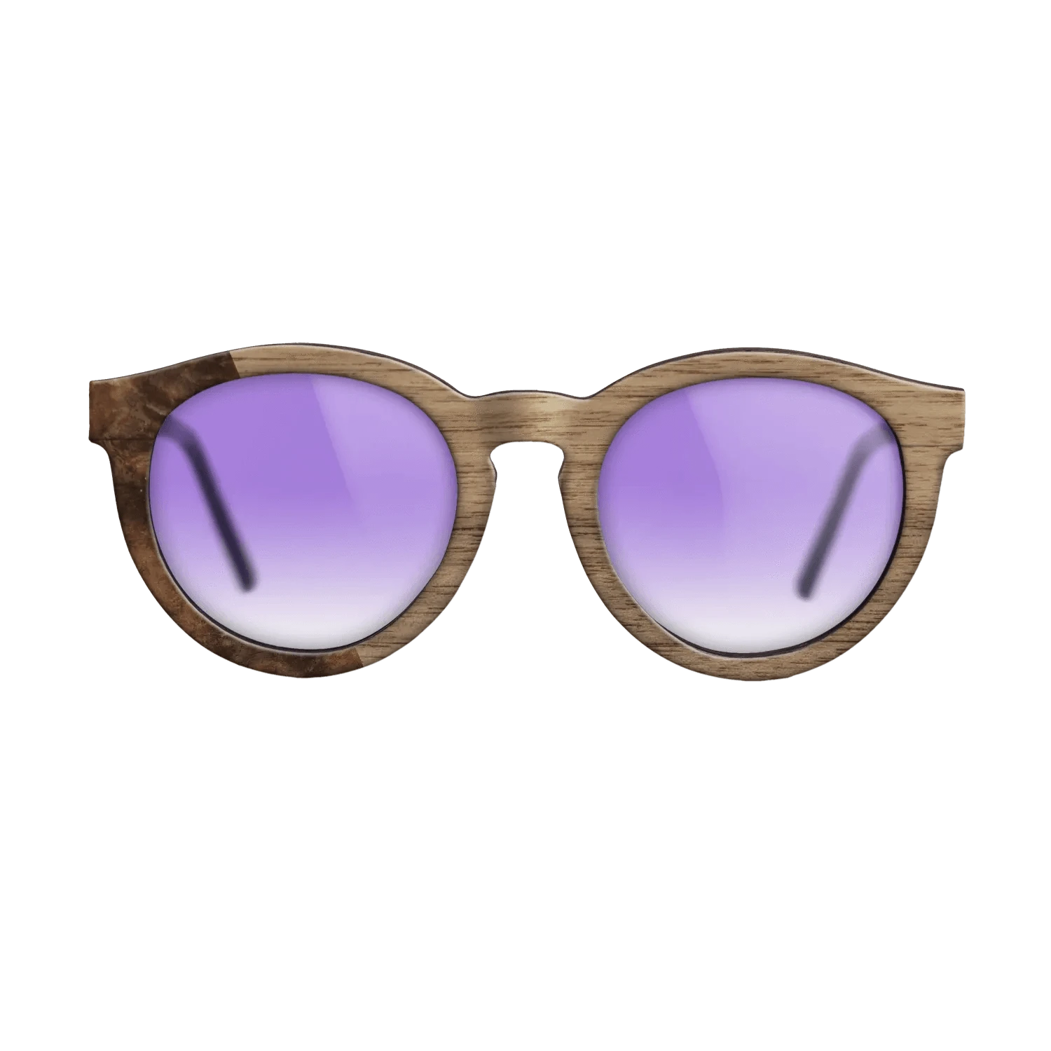 Walnut: Straight Grain,Walnut Burl: Bauhaus - The Rebel - Round - 1873 - SIRIS wood optic