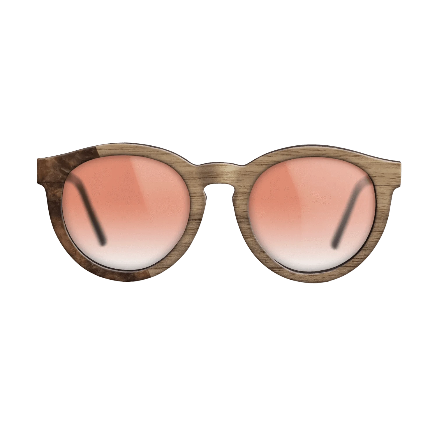 Walnut: Straight Grain,Walnut Burl: Bauhaus - The Rebel - Round - 1873 - SIRIS wood optic