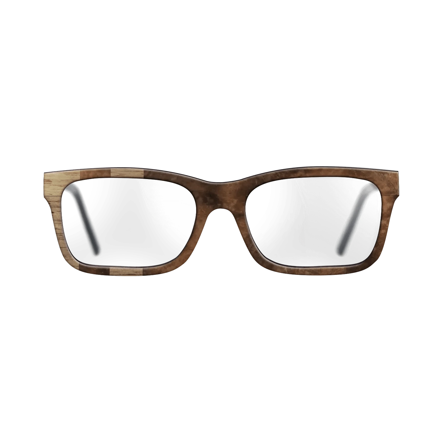 Walnut: Straight Grain,Walnut Burl: Splice - The Sage - Rectangle - 1136 - SIRIS wood optic