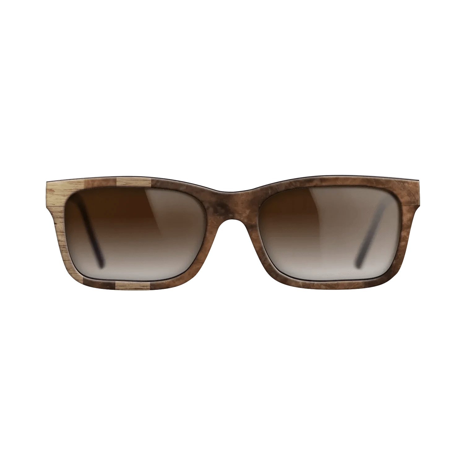 Walnut: Straight Grain,Walnut Burl: Splice - The Sage - Rectangle - 1136 - SIRIS wood optic