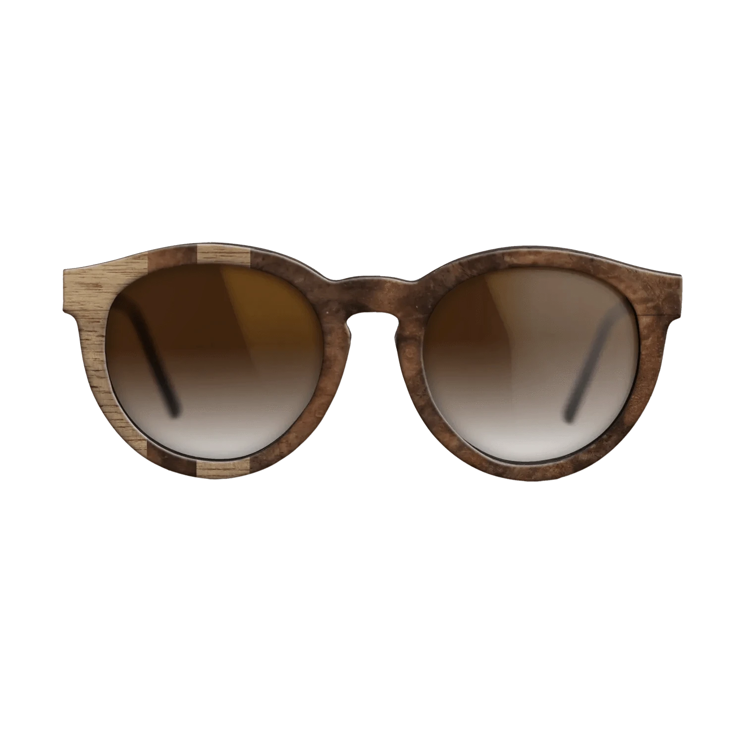 Walnut: Straight Grain,Walnut Burl: Splice - The Rebel - Round - 1136 - SIRIS wood optic