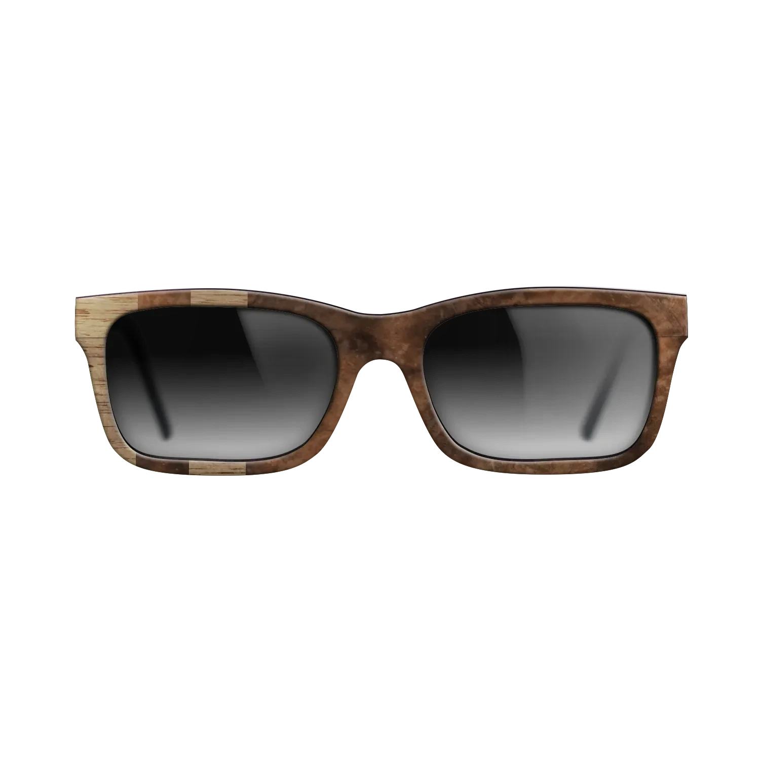 Walnut: Straight Grain,Walnut Burl: Splice - The Sage - Rectangle - 1136 - SIRIS wood optic