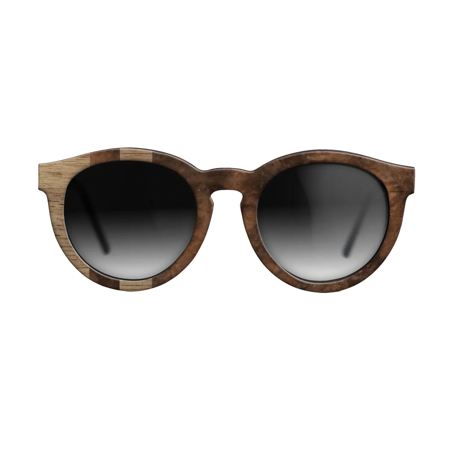 Walnut: Straight Grain,Walnut Burl: Splice - The Rebel - Round - 1136 - SIRIS wood optic