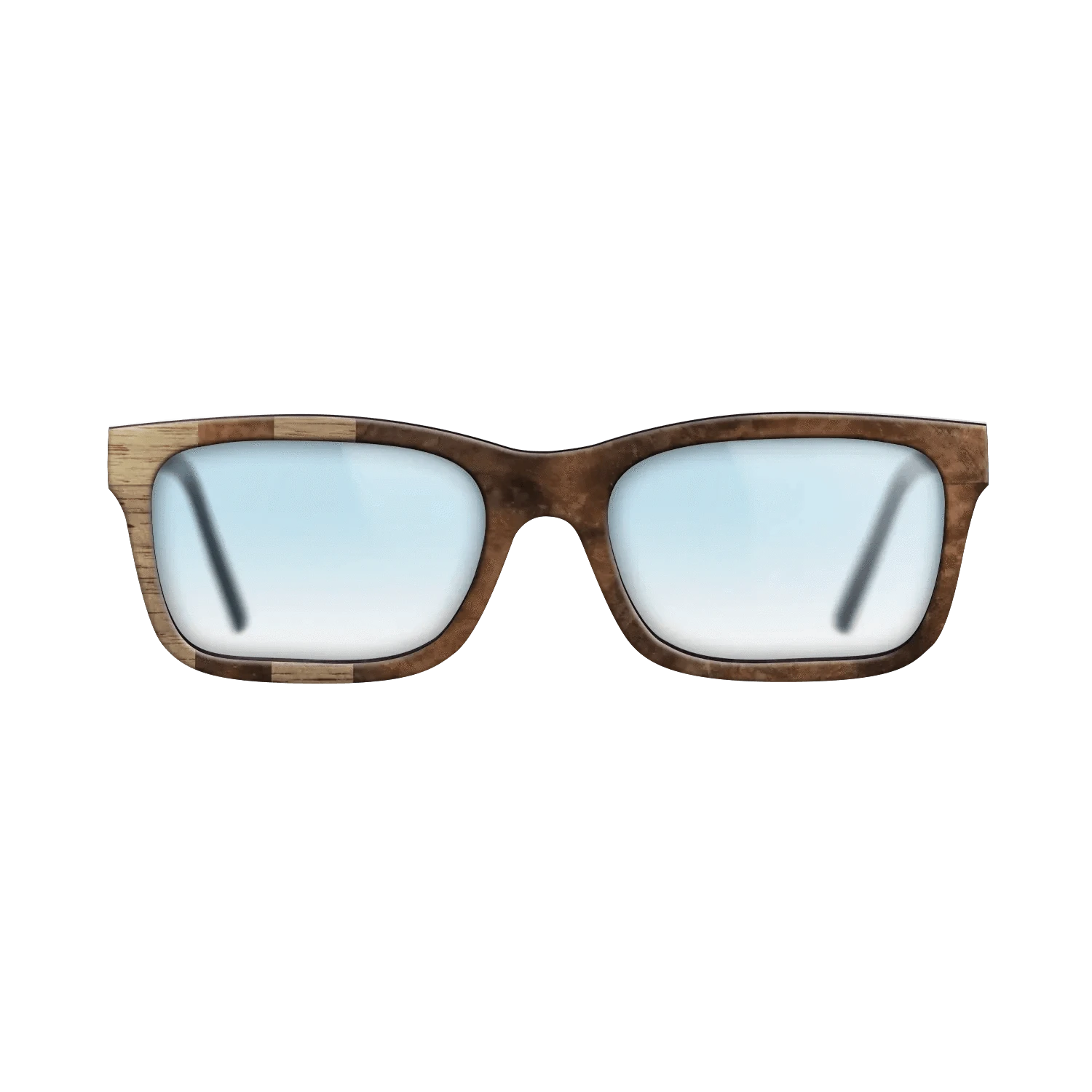 Walnut: Straight Grain,Walnut Burl: Splice - The Sage - Rectangle - 1136 - SIRIS wood optic