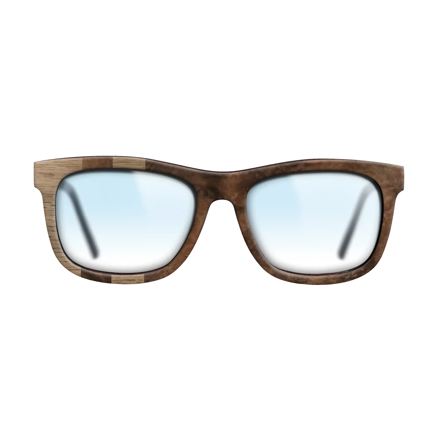 Walnut: Straight Grain,Walnut Burl: Splice - The Hero - Square - 1136 - SIRIS wood optic