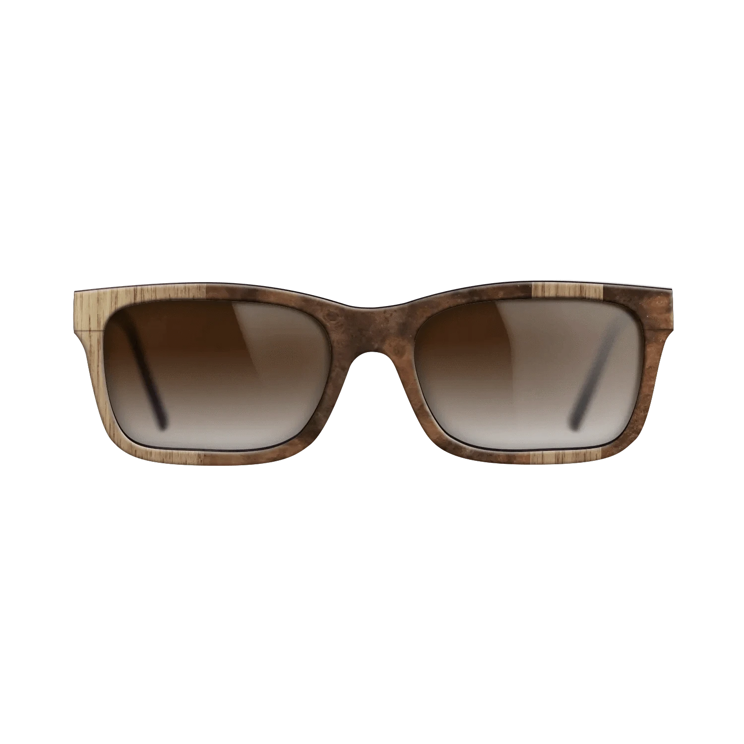 Walnut: Straight Grain,Walnut Burl: Splice - The Sage - Rectangle - 730 - SIRIS wood optic