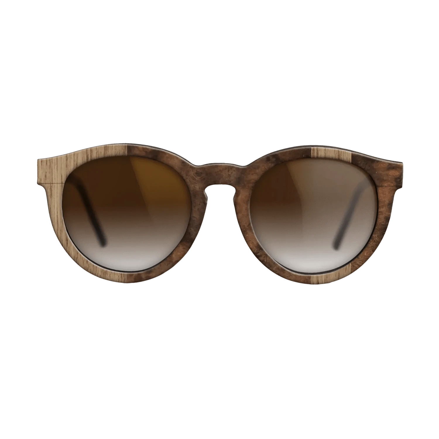 Walnut: Straight Grain,Walnut Burl: Splice - The Rebel - Round - 730 - SIRIS wood optic