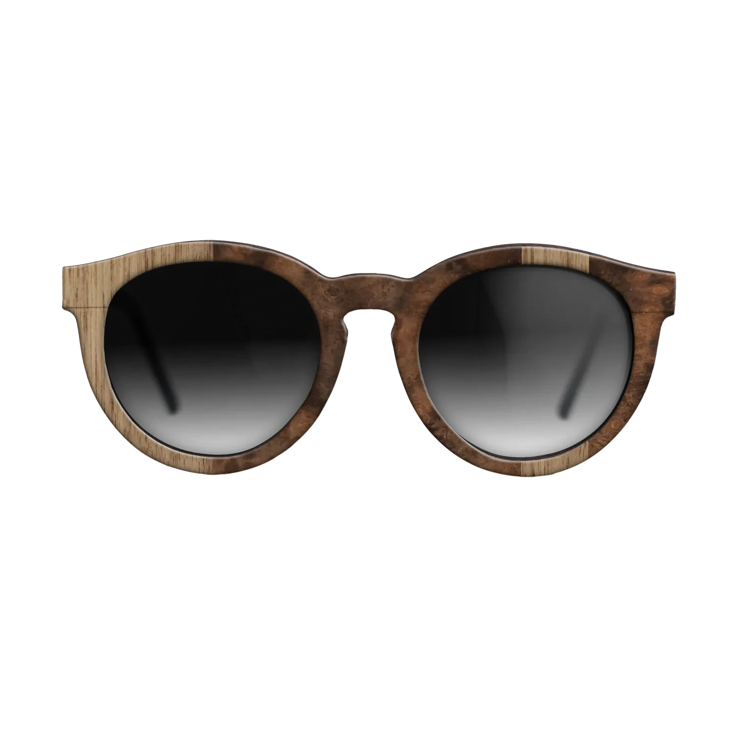 Walnut: Straight Grain,Walnut Burl: Splice - The Rebel - Round - 730 - SIRIS wood optic