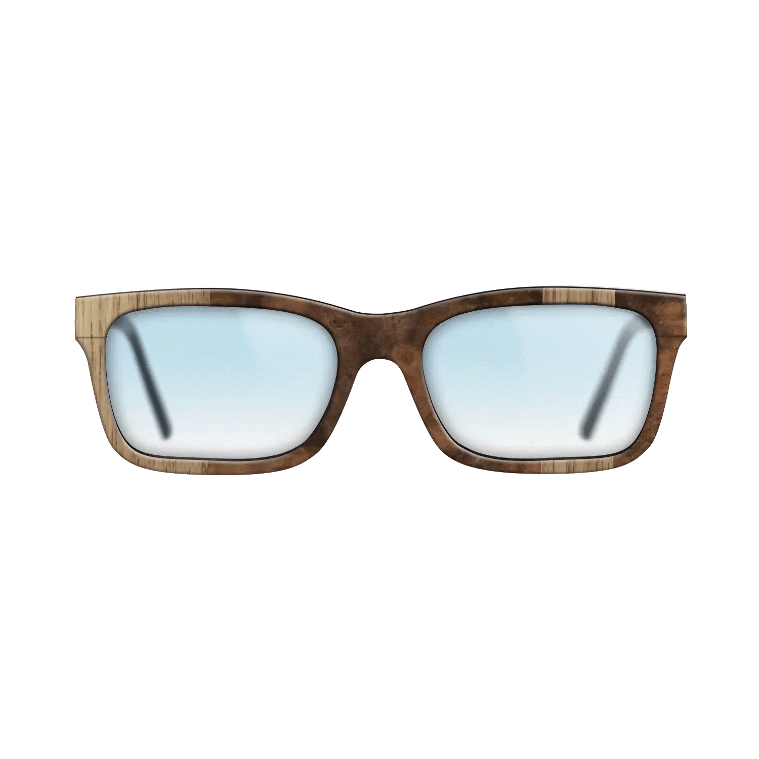 Walnut: Straight Grain,Walnut Burl: Splice - The Sage - Rectangle - 730 - SIRIS wood optic