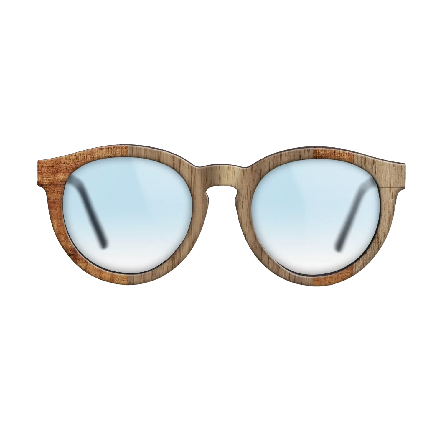 Koa,Walnut: Straight Grain: Splice - The Rebel - Round - SIRIS wood optic