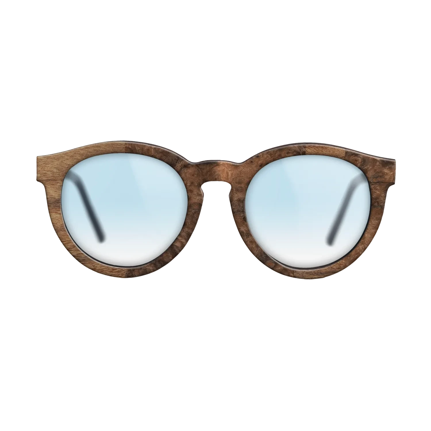 Walnut Claro Dark,Walnut Burl: Splice - The Rebel - Round - SIRIS wood optic