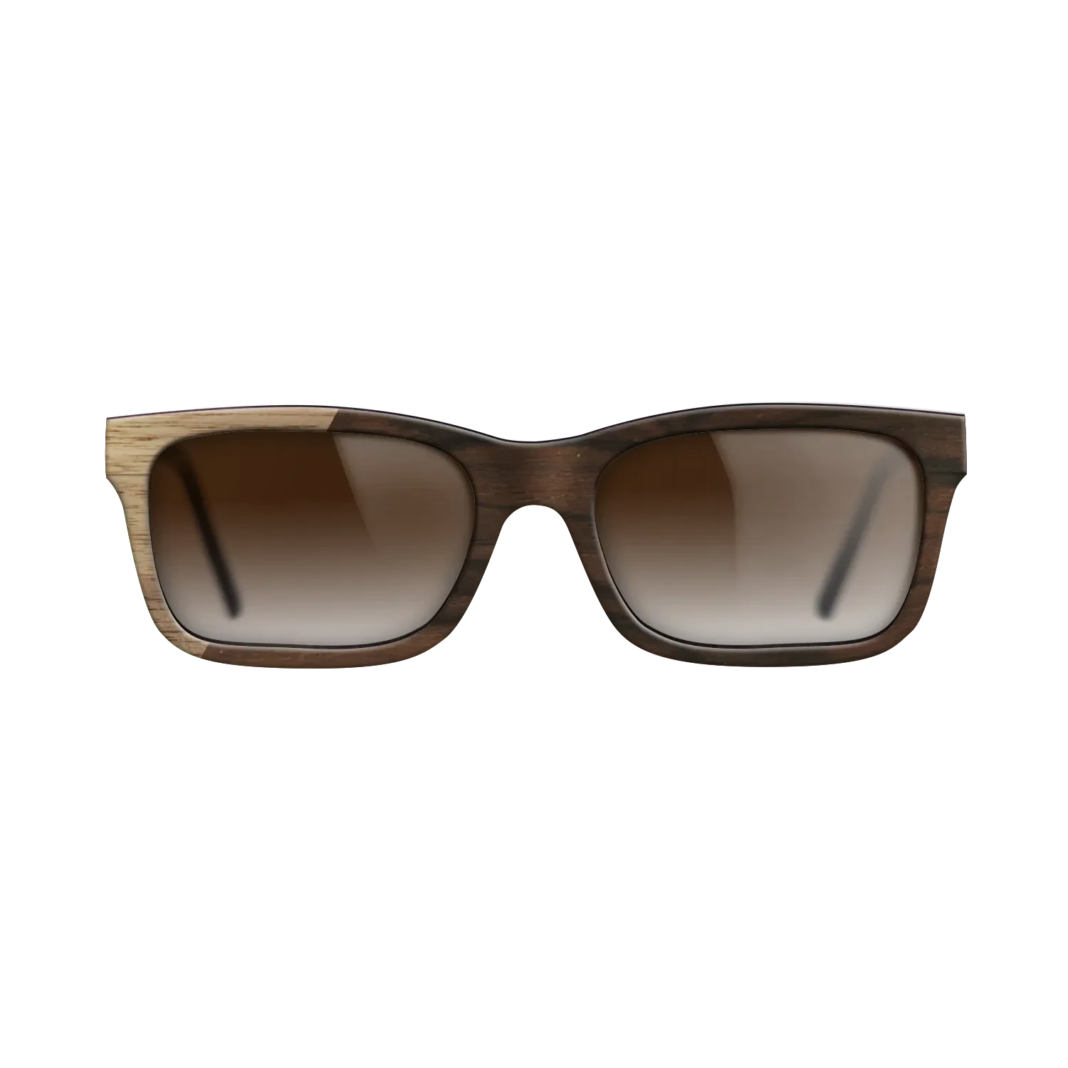 Walnut: Straight Grain,Ziricote Dark Quartered: Binary - The Sage - Rectangle - SIRIS wood optic