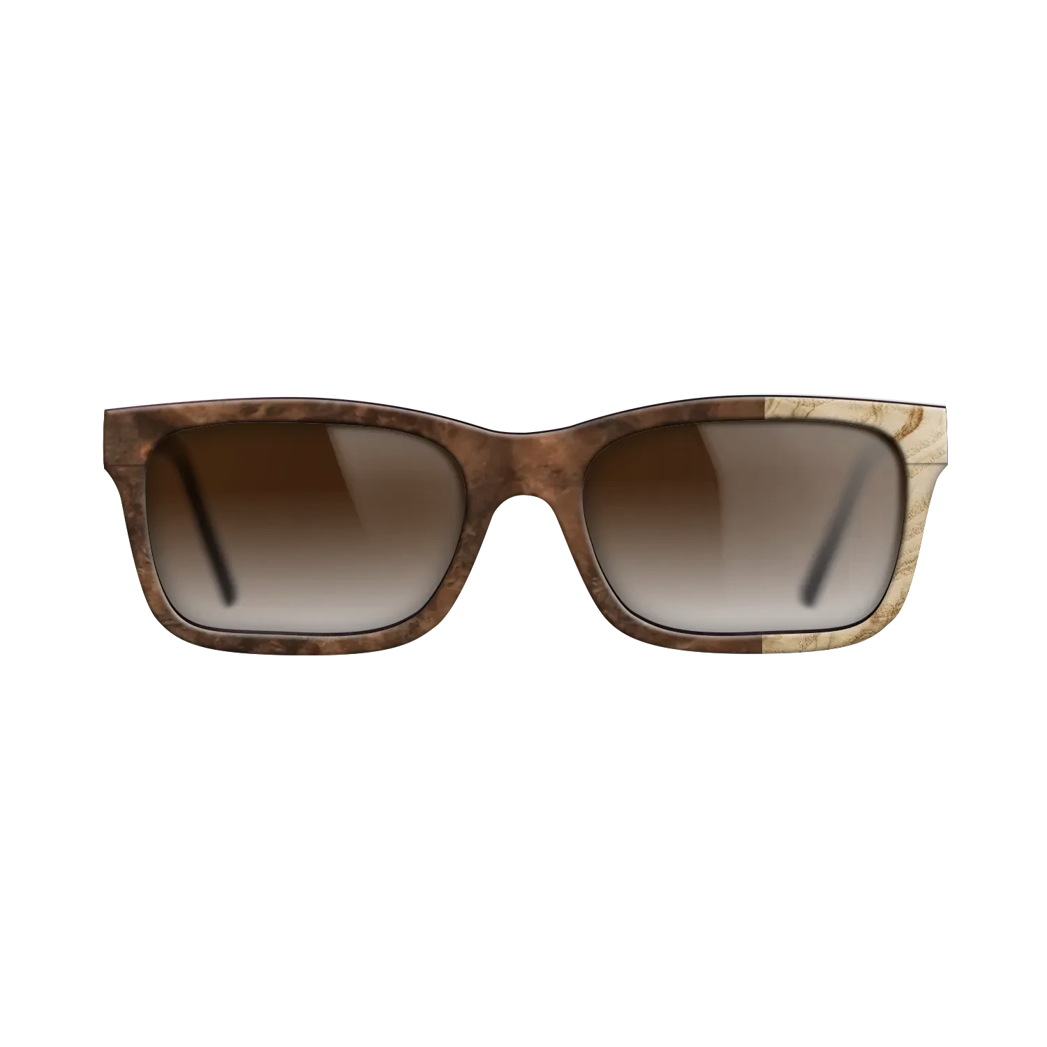 Walnut Burl,Olive Burl: Bauhaus - The Sage - Rectangle - SIRIS wood optic