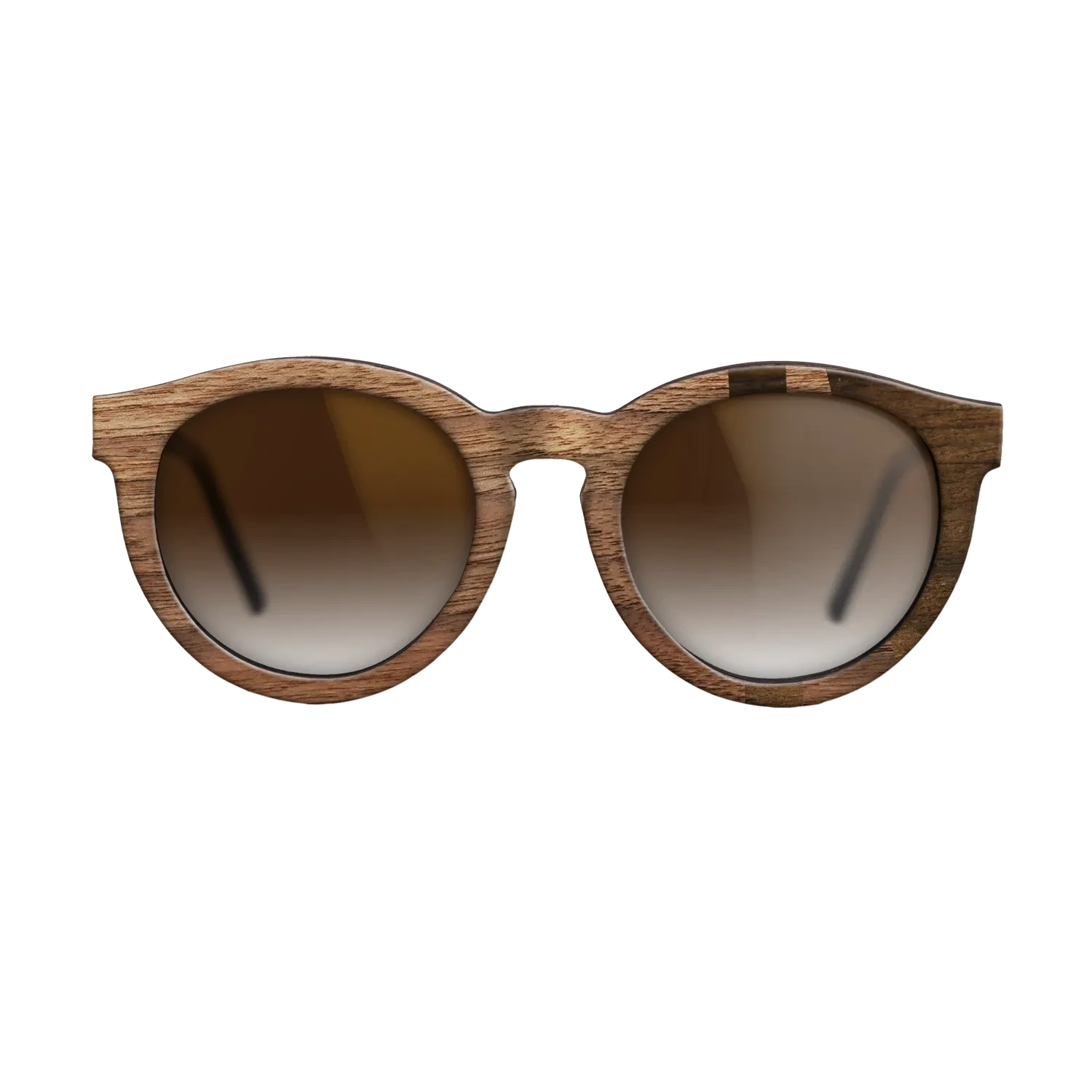 Walnut Claro Light,Ziricote Dark Quartered: Bauhaus - The Rebel - Round - SIRIS wood optic