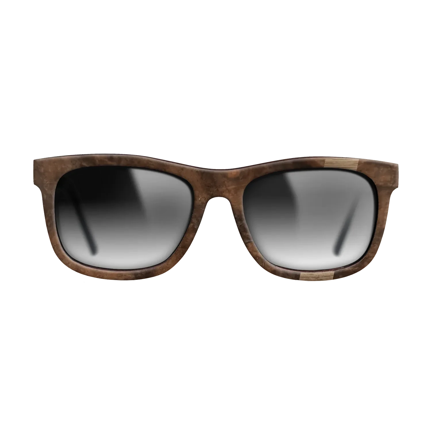 Walnut: Straight Grain,Walnut Burl: Wedge - The Hero - Square - SIRIS wood optic