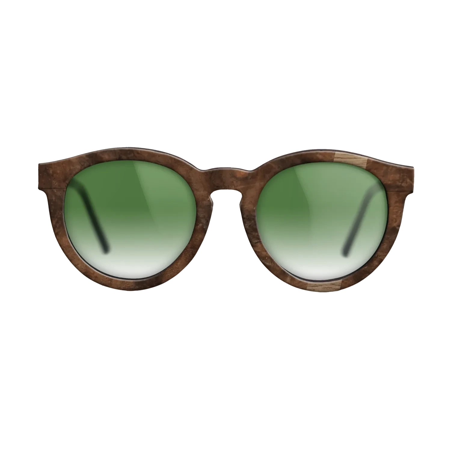 Walnut: Straight Grain,Walnut Burl: Wedge - The Rebel - Round - SIRIS wood optic