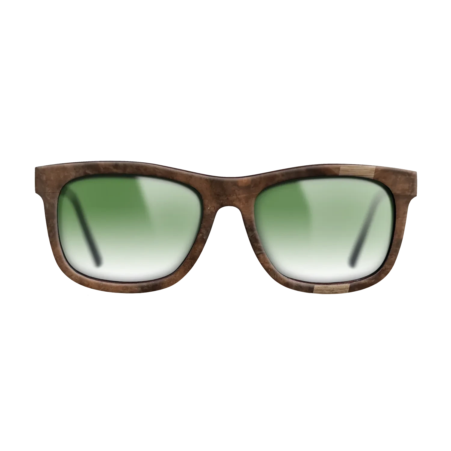 Walnut: Straight Grain,Walnut Burl: Wedge - The Hero - Square - SIRIS wood optic