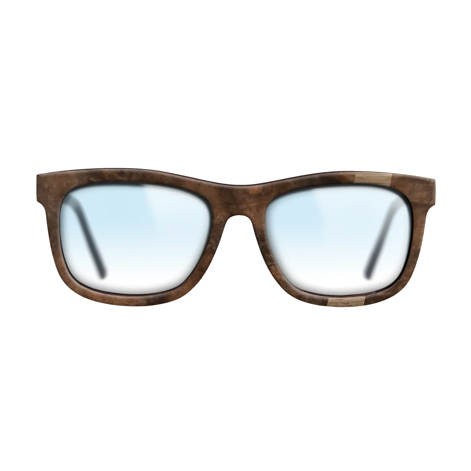 Walnut: Straight Grain,Walnut Burl: Wedge - The Hero - Square - SIRIS wood optic