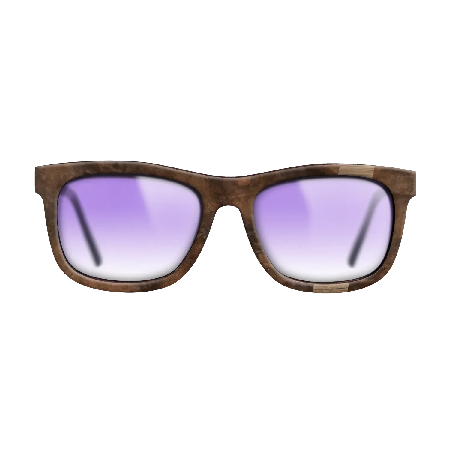 Walnut: Straight Grain,Walnut Burl: Wedge - The Hero - Square - SIRIS wood optic